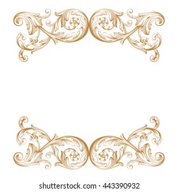 Vintage baroque ornament. Retro pattern antique style acanthus. Decorative design element filigree calligraphy