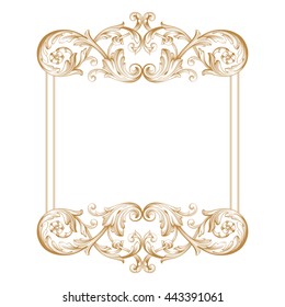 Vintage baroque ornament. Retro pattern antique style acanthus. Decorative design element filigree calligraphy