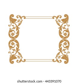 Vintage baroque ornament. Retro pattern antique style acanthus. Decorative design element filigree calligraphy