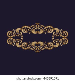 Vintage baroque ornament. Retro pattern antique style acanthus. Decorative design element filigree calligraphy