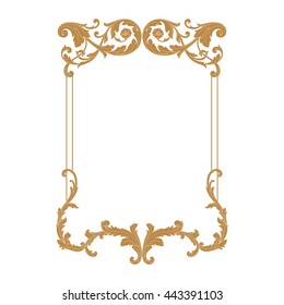 Vintage baroque ornament. Retro pattern antique style acanthus. Decorative design element filigree calligraphy