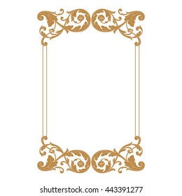 Vintage baroque ornament. Retro pattern antique style acanthus. Decorative design element filigree calligraphy