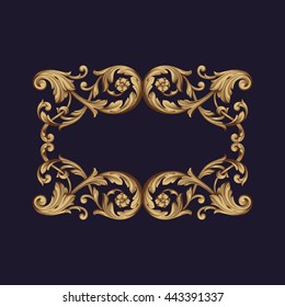 Vintage baroque ornament. Retro pattern antique style acanthus. Decorative design element filigree calligraphy