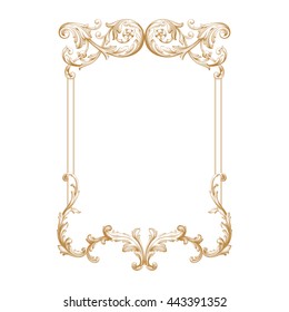 Vintage baroque ornament. Retro pattern antique style acanthus. Decorative design element filigree calligraphy