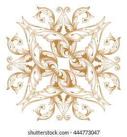 Vintage baroque ornament. Retro pattern antique style acanthus. Decorative design element filigree calligraphy