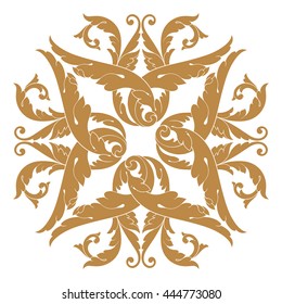Vintage baroque ornament. Retro pattern antique style acanthus. Decorative design element filigree calligraphy