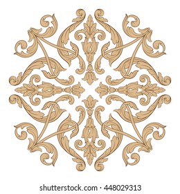 Vintage baroque ornament. Retro pattern antique style acanthus. Decorative design element filigree calligraphy