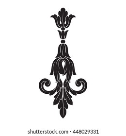 Vintage baroque ornament. Retro pattern antique style acanthus. Decorative design element filigree calligraphy