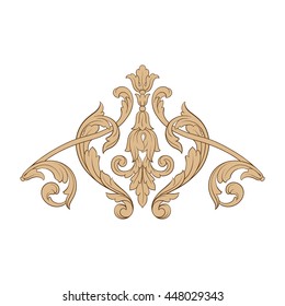 Vintage baroque ornament. Retro pattern antique style acanthus. Decorative design element filigree calligraphy