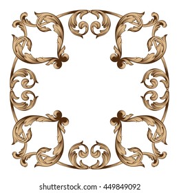 Vintage baroque ornament. Retro pattern antique style acanthus. Decorative design element filigree calligraphy