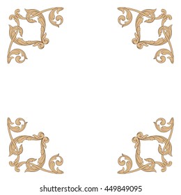 Vintage baroque ornament. Retro pattern antique style acanthus. Decorative design element filigree calligraphy