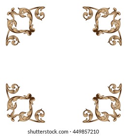 Vintage baroque ornament. Retro pattern antique style acanthus. Decorative design element filigree calligraphy.
