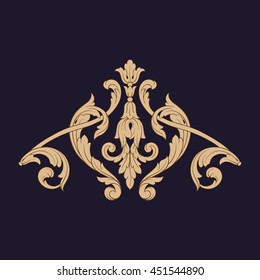 Vintage baroque ornament. Retro pattern antique style acanthus. Decorative design element filigree calligraphy.
