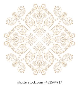Vintage baroque ornament. Retro pattern antique style acanthus. Decorative design element filigree calligraphy.