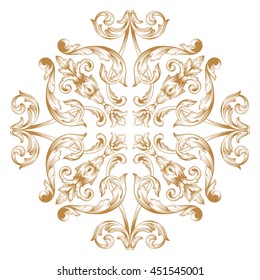 Vintage baroque ornament. Retro pattern antique style acanthus. Decorative design element filigree calligraphy.