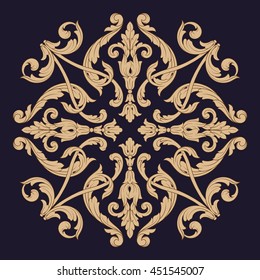 Vintage baroque ornament. Retro pattern antique style acanthus. Decorative design element filigree calligraphy.