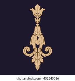 Vintage baroque ornament. Retro pattern antique style acanthus. Decorative design element filigree calligraphy.
