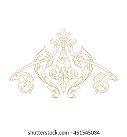 Vintage baroque ornament. Retro pattern antique style acanthus. Decorative design element filigree calligraphy.