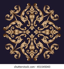 Vintage baroque ornament. Retro pattern antique style acanthus. Decorative design element filigree calligraphy.