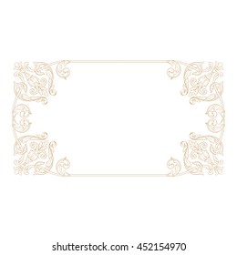 Vintage baroque ornament. Retro pattern antique style acanthus. Decorative design element filigree calligraphy.