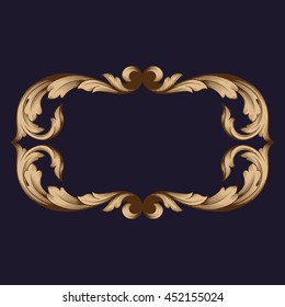 Vintage baroque ornament. Retro pattern antique style acanthus. Decorative design element filigree calligraphy.