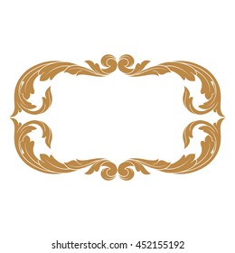 Vintage baroque ornament. Retro pattern antique style acanthus. Decorative design element filigree calligraphy.