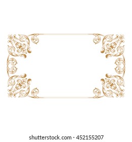 Vintage baroque ornament. Retro pattern antique style acanthus. Decorative design element filigree calligraphy.