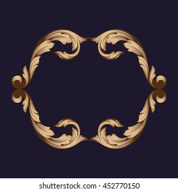 Vintage baroque ornament. Retro pattern antique style acanthus. Decorative design element filigree calligraphy.