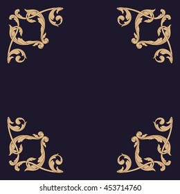 Vintage baroque ornament. Retro pattern antique style acanthus. Decorative design element filigree calligraphy.