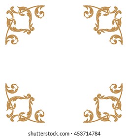 Vintage baroque ornament. Retro pattern antique style acanthus. Decorative design element filigree calligraphy.