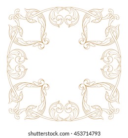 Vintage baroque ornament. Retro pattern antique style acanthus. Decorative design element filigree calligraphy.