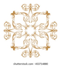 Vintage baroque ornament. Retro pattern antique style acanthus. Decorative design element filigree calligraphy.