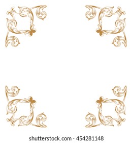 Vintage baroque ornament. Retro pattern antique style acanthus. Decorative design element filigree calligraphy.