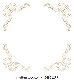 Vintage baroque ornament. Retro pattern antique style acanthus. Decorative design element filigree calligraphy.