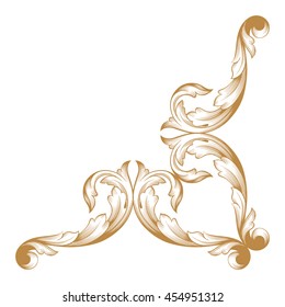 Vintage baroque ornament. Retro pattern antique style acanthus. Decorative design element filigree calligraphy.