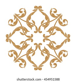 Vintage baroque ornament. Retro pattern antique style acanthus. Decorative design element filigree calligraphy.