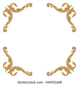 Vintage baroque ornament. Retro pattern antique style acanthus. Decorative design element filigree calligraphy.