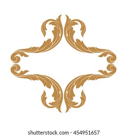Vintage baroque ornament. Retro pattern antique style acanthus. Decorative design element filigree calligraphy.