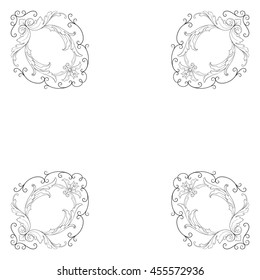Vintage baroque ornament. Retro pattern antique style acanthus. Decorative design element filigree calligraphy.