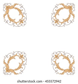 Vintage baroque ornament. Retro pattern antique style acanthus. Decorative design element filigree calligraphy.