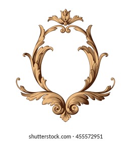 Vintage baroque ornament. Retro pattern antique style acanthus. Decorative design element filigree calligraphy.