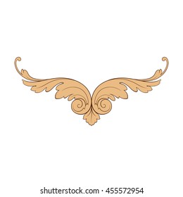 Vintage baroque ornament. Retro pattern antique style acanthus. Decorative design element filigree calligraphy.