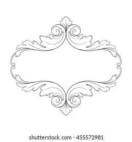 Vintage baroque ornament. Retro pattern antique style acanthus. Decorative design element filigree calligraphy.