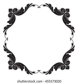 Vintage baroque ornament. Retro pattern antique style acanthus. Decorative design element filigree calligraphy.