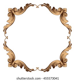 Vintage baroque ornament. Retro pattern antique style acanthus. Decorative design element filigree calligraphy.