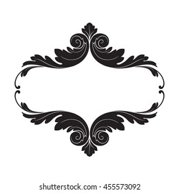 Vintage baroque ornament. Retro pattern antique style acanthus. Decorative design element filigree calligraphy.