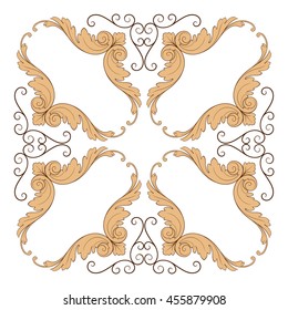 Vintage baroque ornament. Retro pattern antique style acanthus. Decorative design element filigree calligraphy.