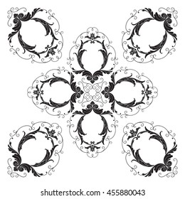 Vintage baroque ornament. Retro pattern antique style acanthus. Decorative design element filigree calligraphy.