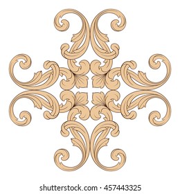 Vintage baroque ornament. Retro pattern antique style acanthus. Decorative design element filigree calligraphy.
