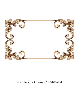 Vintage baroque ornament. Retro pattern antique style acanthus. Decorative design element filigree calligraphy.